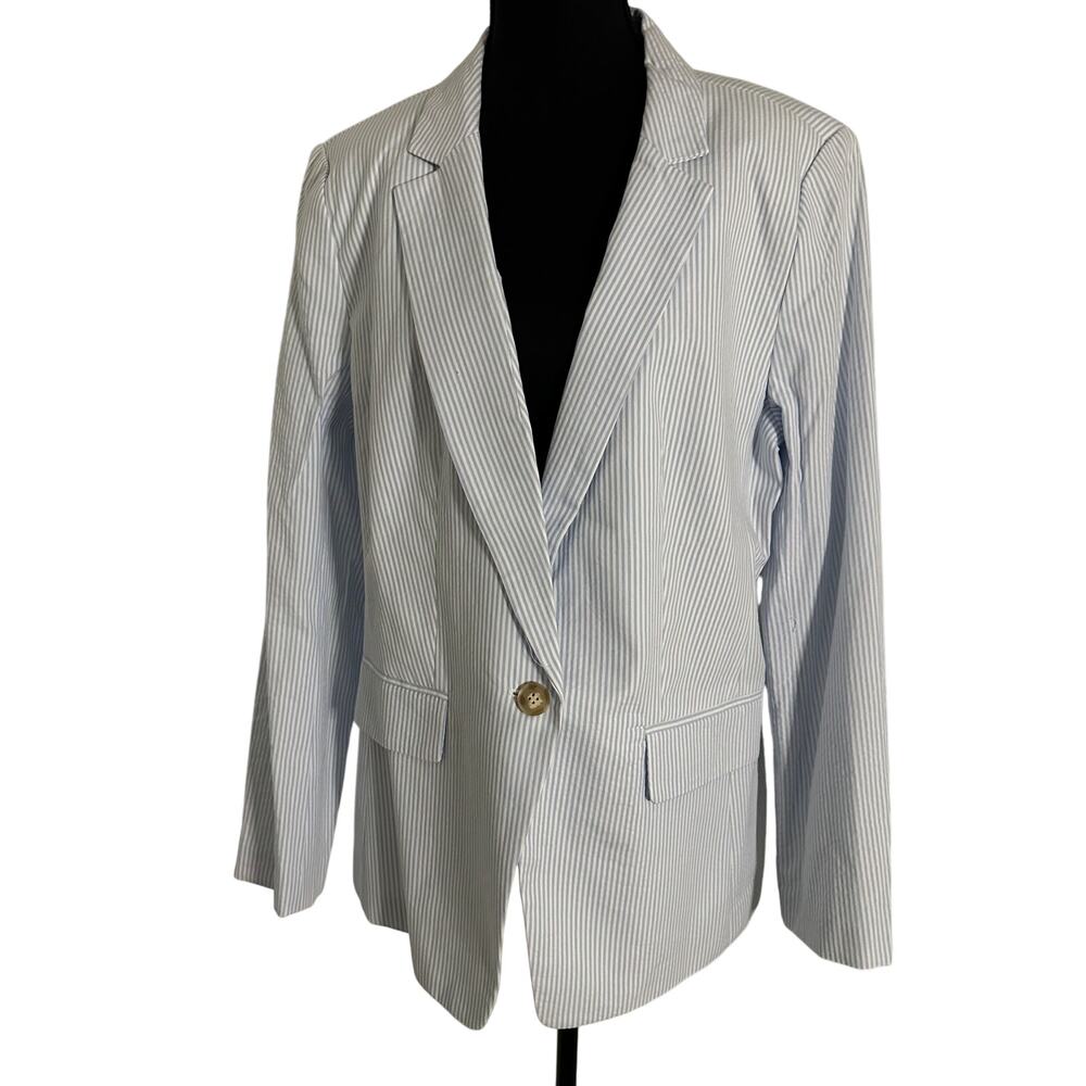 LOFT Blue Blazer Classic Tailored Suit Jacket